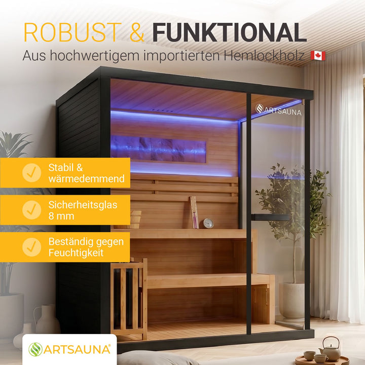 Traditionelle Sauna Vantaa - Schwarz