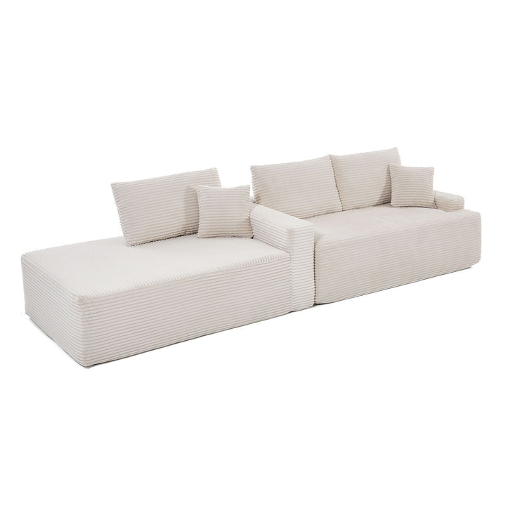 Sofa Coredo mit Cord Bezug & Dekokissen