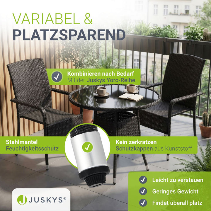 Runder Polyrattan Gartentisch Yoro