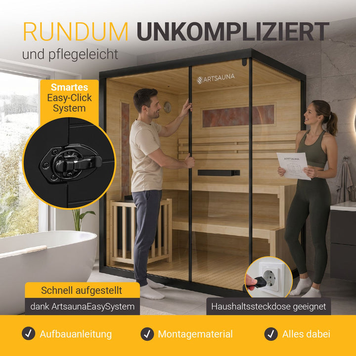 Traditionelle Sauna Vantaa - Schwarz
