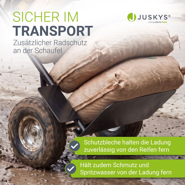Sackkarre Basic in schwarz mit roten Griffen klappbar