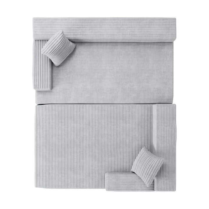 Sofa Coredo mit Cord Bezug & Dekokissen