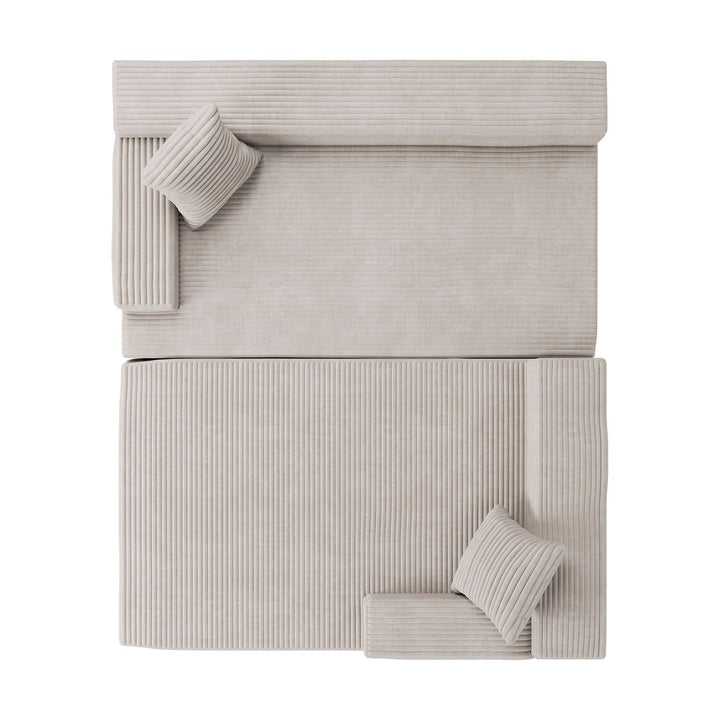 Sofa Coredo mit Cord Bezug & Dekokissen