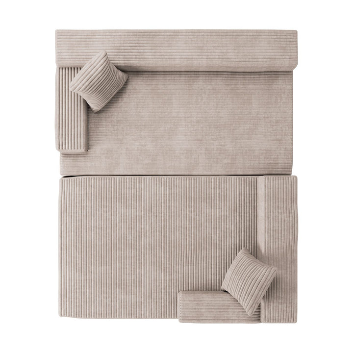 Sofa Coredo mit Cord Bezug & Dekokissen