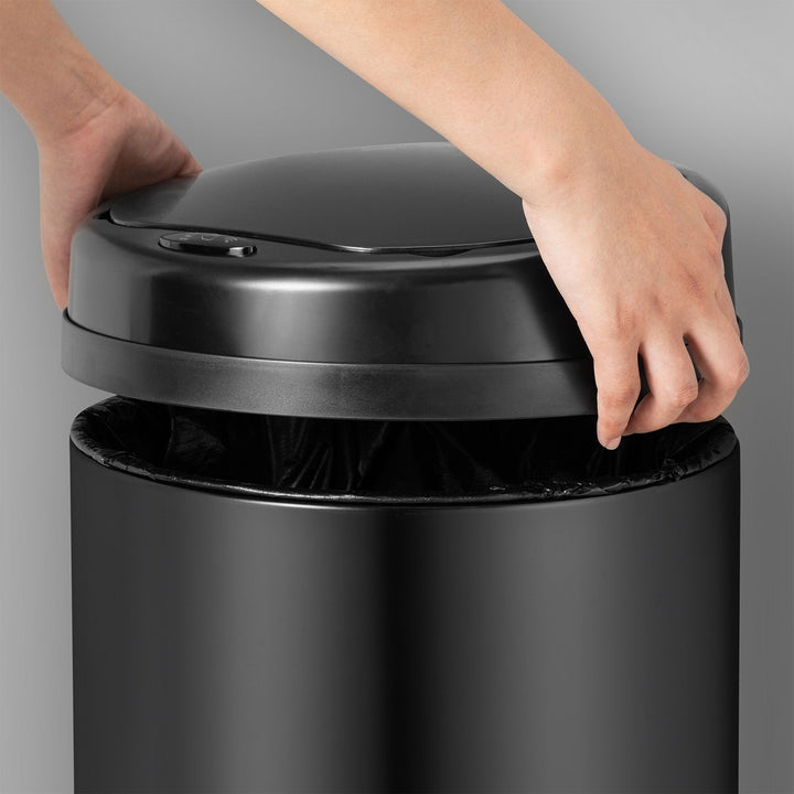 Runder Mülleimer mit Sensor
