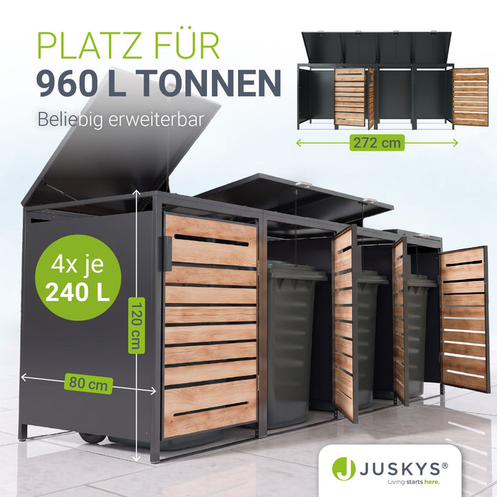 Metall Mülltonnenbox Arel