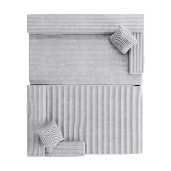 Sofa Coredo mit Cord Bezug & Dekokissen