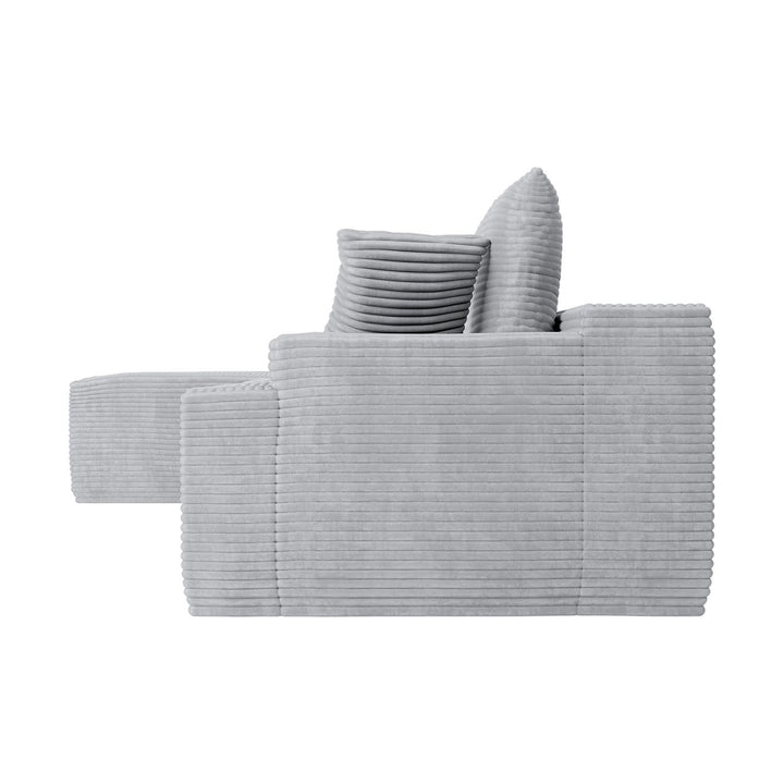 Sofa Coredo mit Cord Bezug & Dekokissen