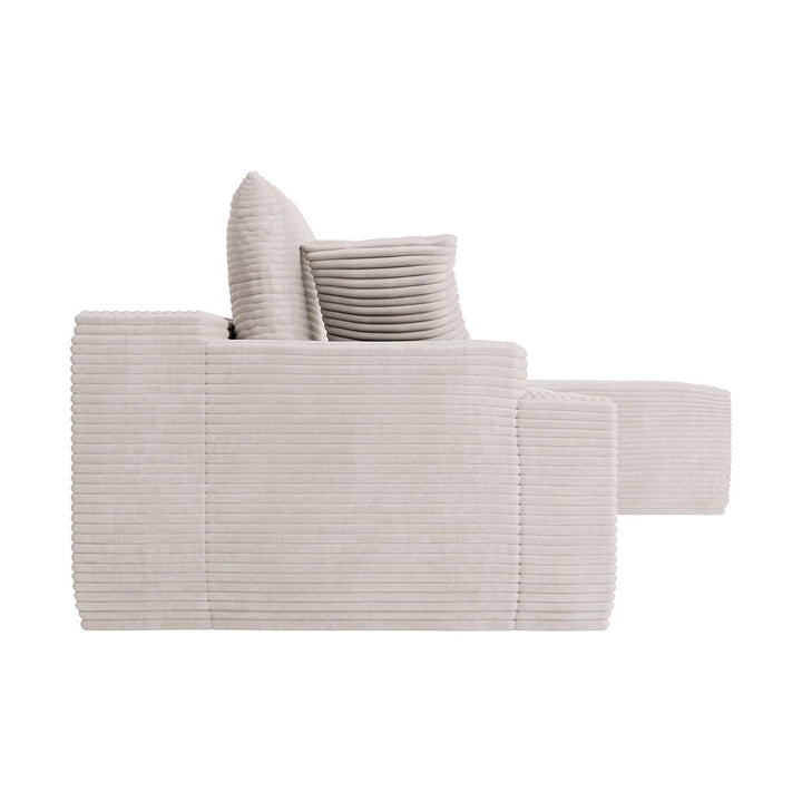 Sofa Coredo mit Cord Bezug & Dekokissen