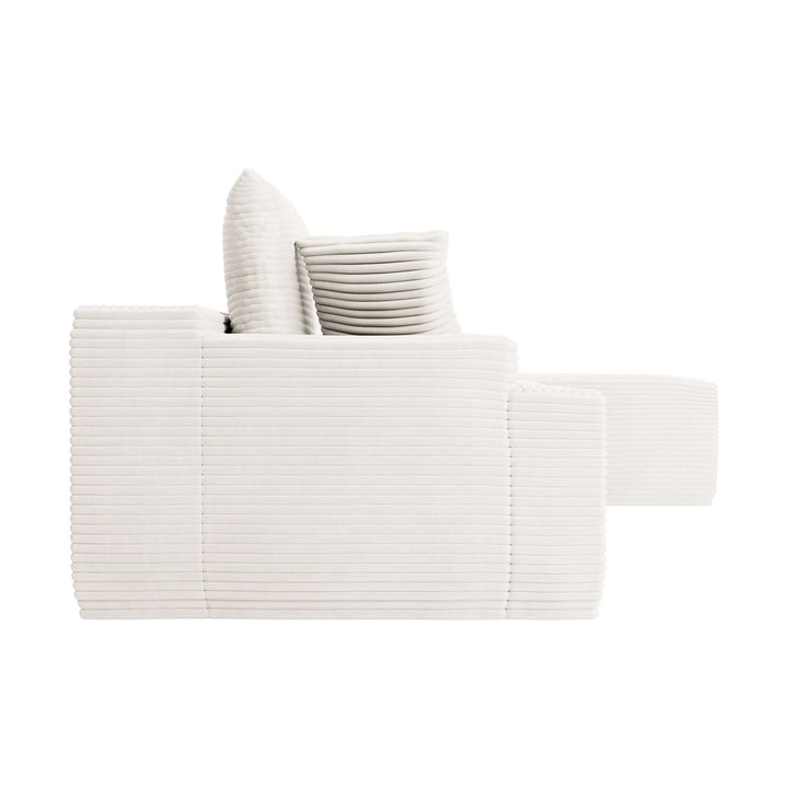 Sofa Coredo mit Cord Bezug & Dekokissen