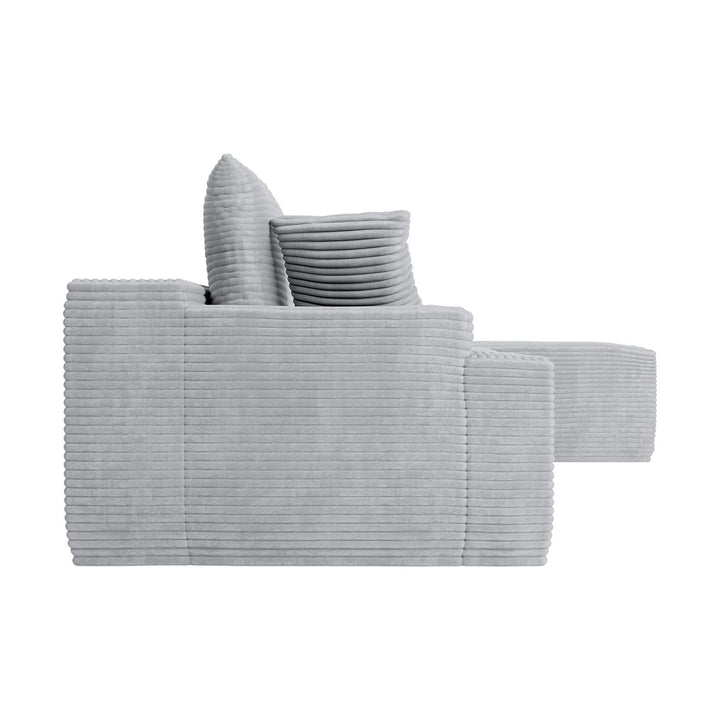 Sofa Coredo mit Cord Bezug & Dekokissen