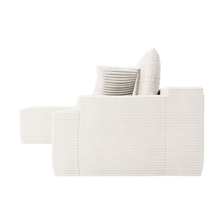 Sofa Coredo mit Cord Bezug & Dekokissen