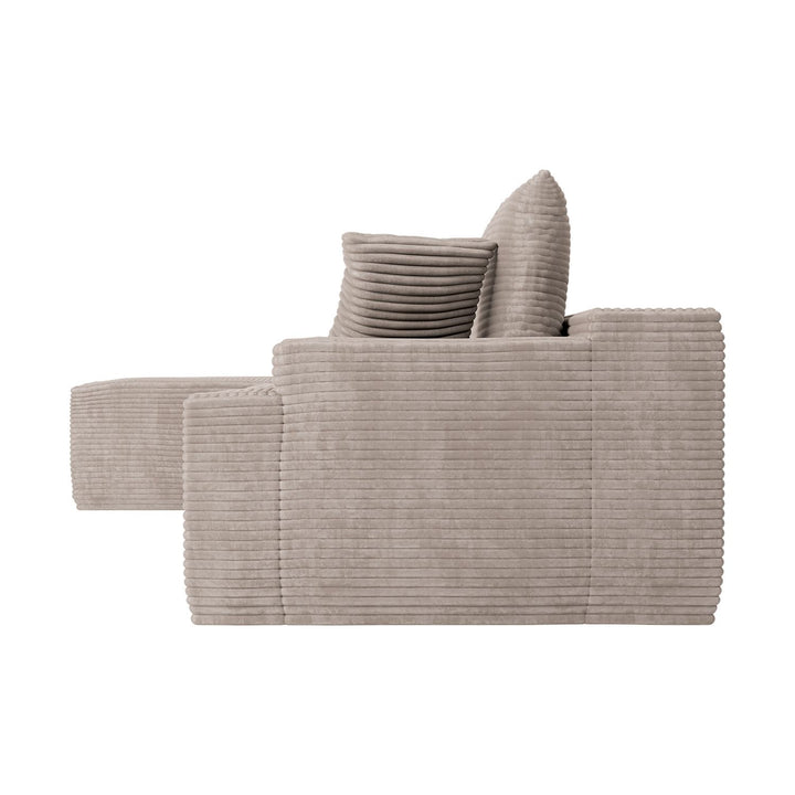 Sofa Coredo mit Cord Bezug & Dekokissen