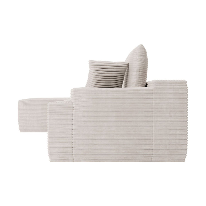 Sofa Coredo mit Cord Bezug & Dekokissen