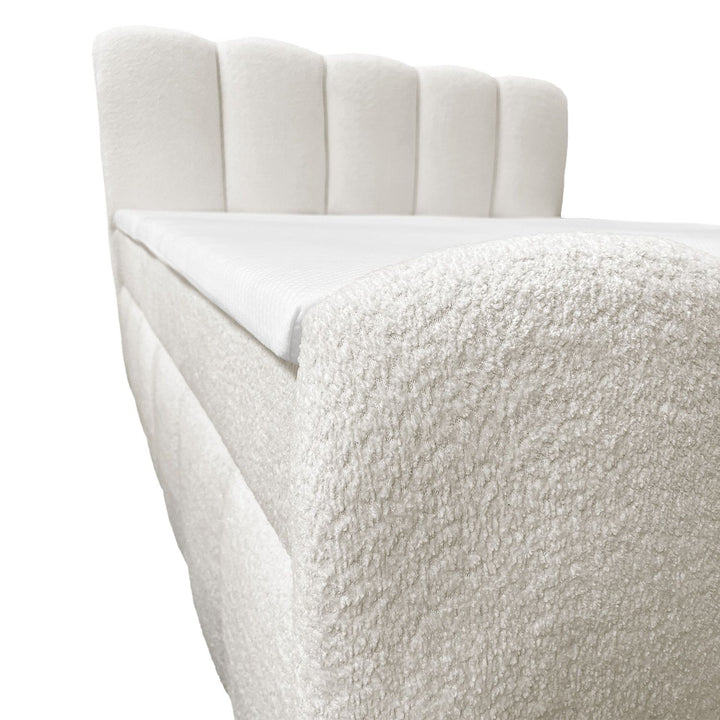 Boxspringbett Manitoba - Bouclé-Stoff