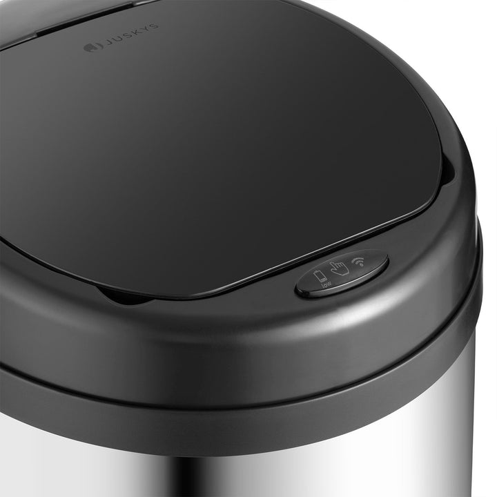 Runder Mülleimer mit Sensor