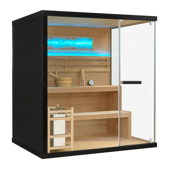 Traditionelle Sauna Vantaa - Schwarz