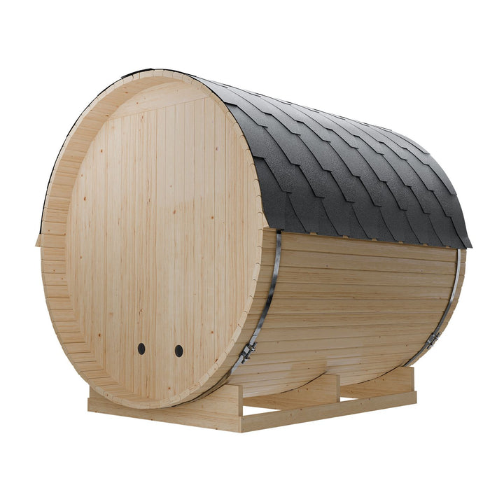 Fasssauna Spitzbergen mit Saunaofen