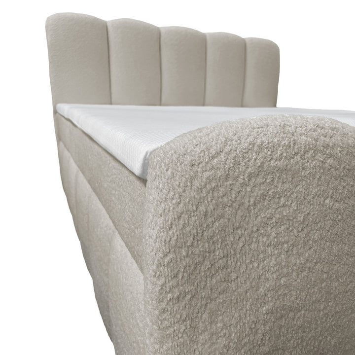 Boxspringbett Manitoba - Bouclé-Stoff