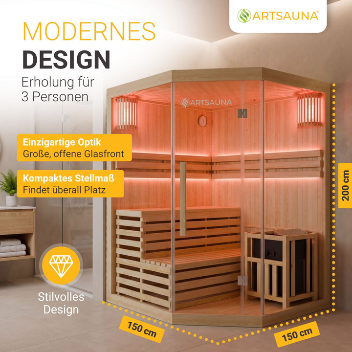 Indoor Sauna Espoo 150 Premium