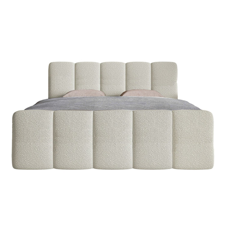 Boxspringbett Manitoba - Bouclé-Stoff