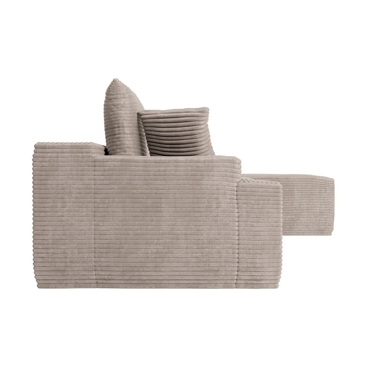 Sofa Coredo mit Cord Bezug & Dekokissen
