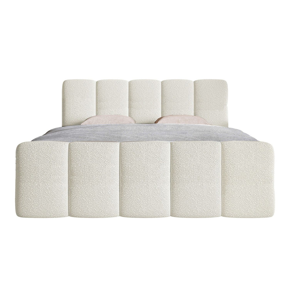 Boxspringbett Manitoba - Bouclé-Stoff