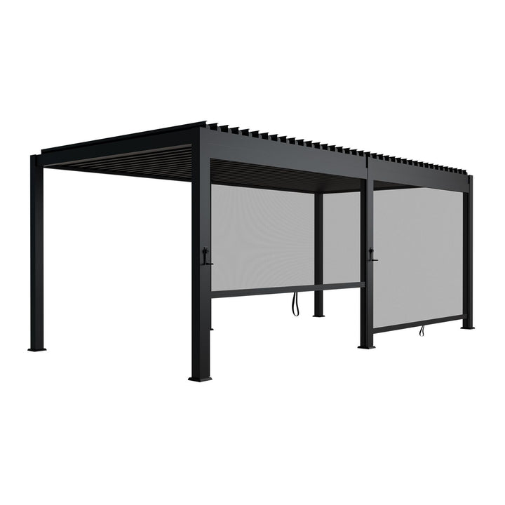 Lamellendach Tahiti 3 x 5,9 m inkl. 2x Seitenwand 3 m