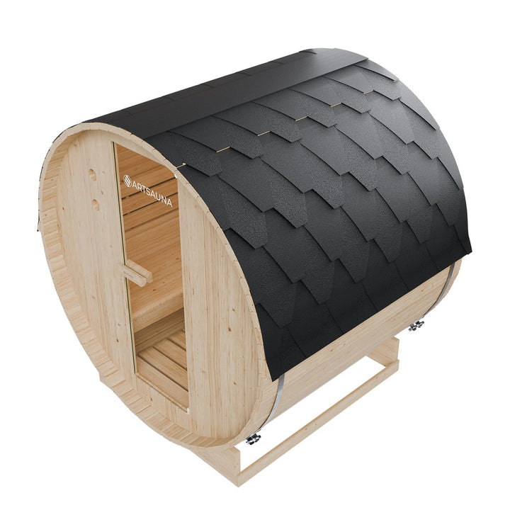 Fasssauna Spitzbergen mit Saunaofen