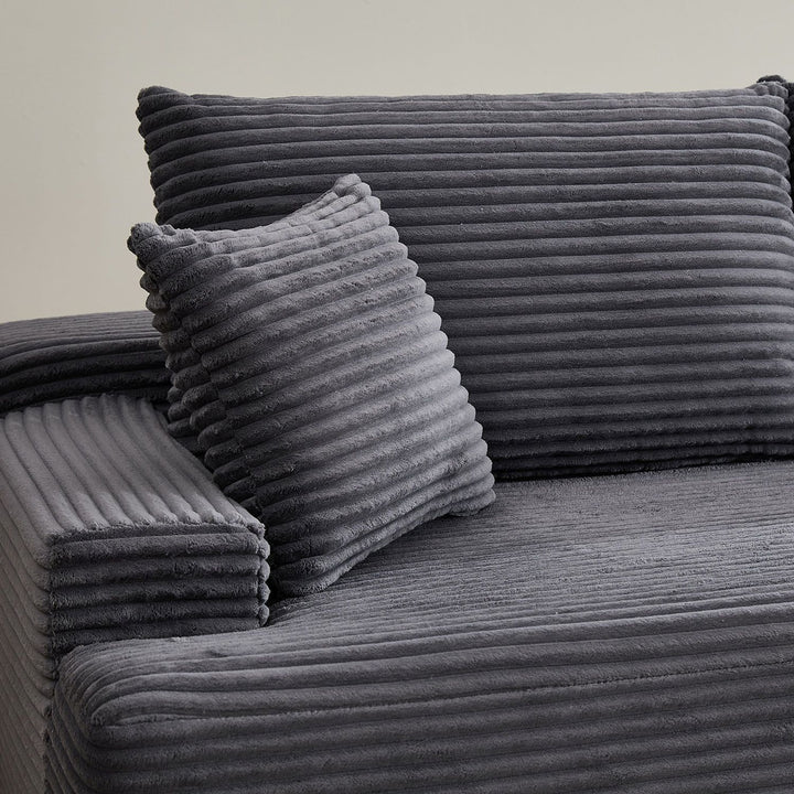 Sofa Coredo mit Cord Bezug & Dekokissen