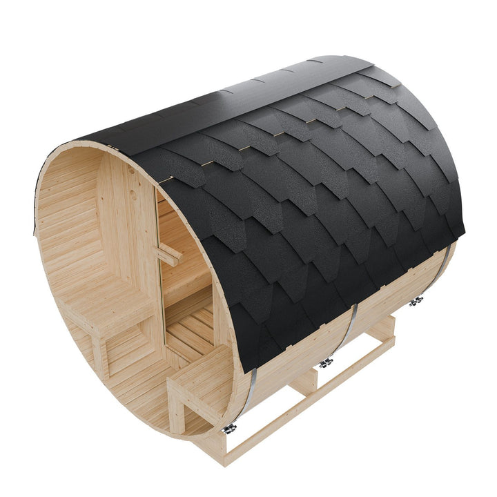 Fasssauna Spitzbergen mit Saunaofen