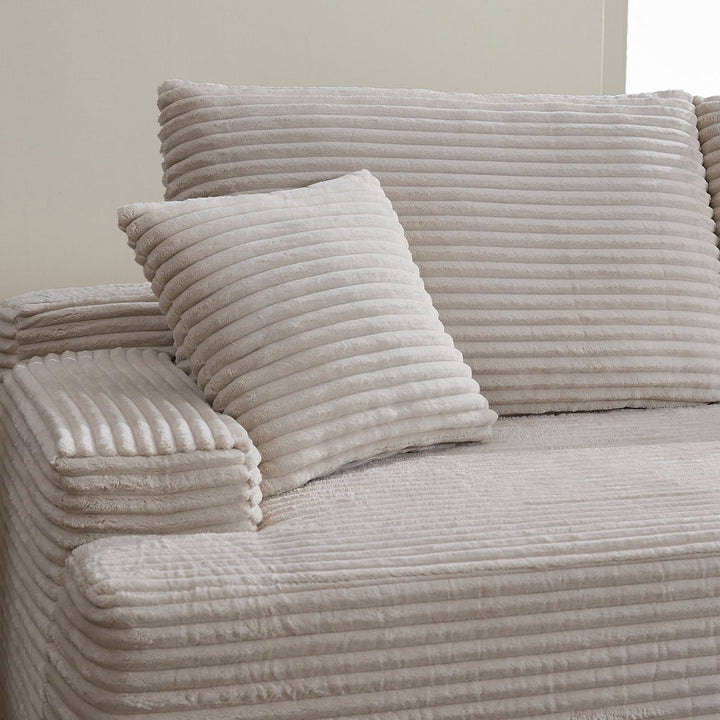 Sofa Coredo mit Cord Bezug & Dekokissen