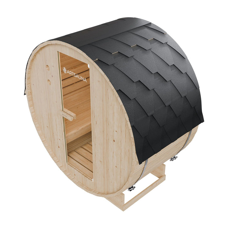 Fasssauna Spitzbergen mit Saunaofen