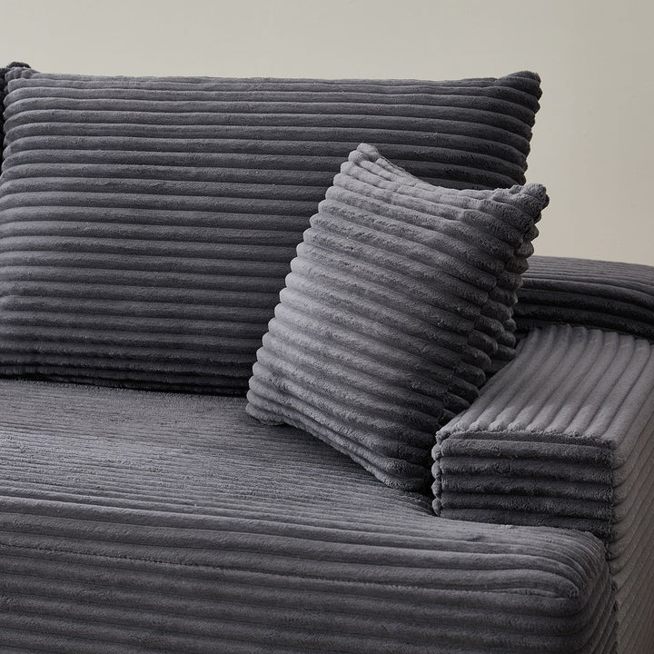Sofa Coredo mit Cord Bezug & Dekokissen