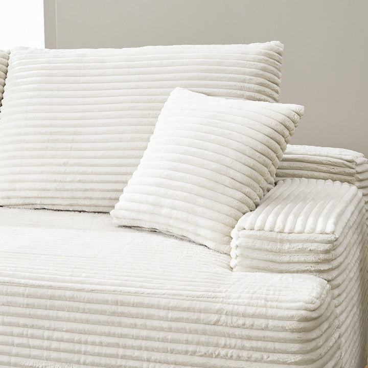 Sofa Coredo mit Cord Bezug & Dekokissen