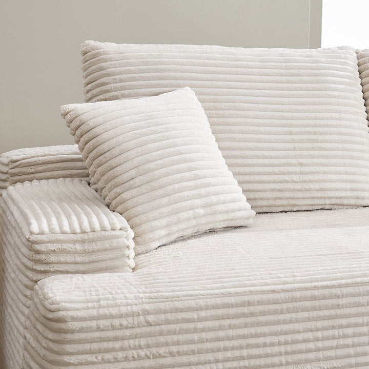 Sofa Coredo mit Cord Bezug & Dekokissen