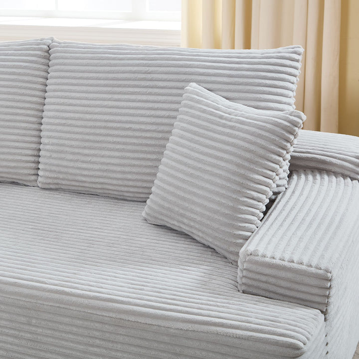 Sofa Coredo mit Cord Bezug & Dekokissen