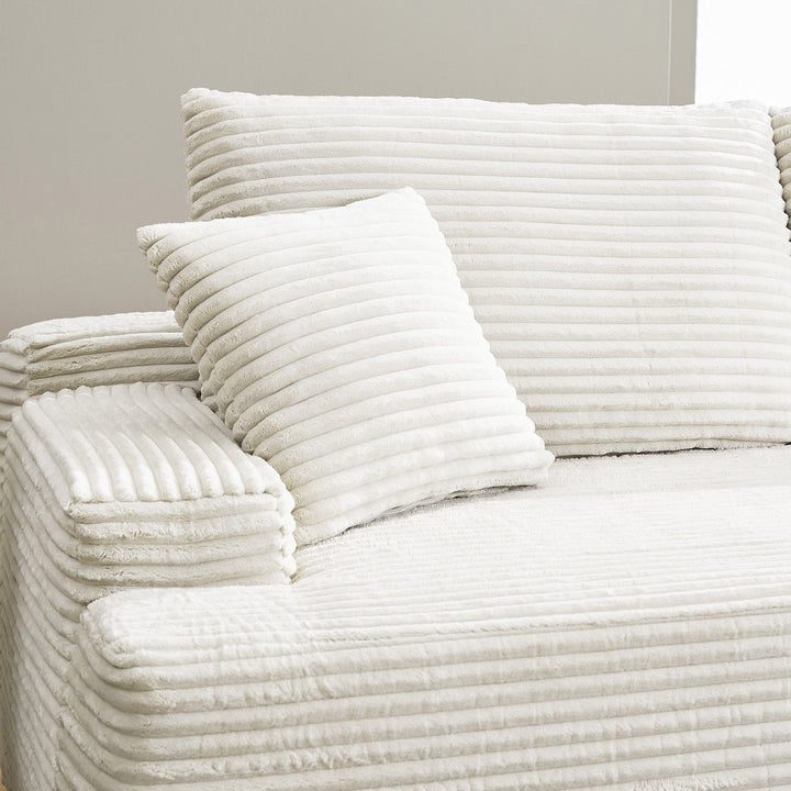 Sofa Coredo mit Cord Bezug & Dekokissen