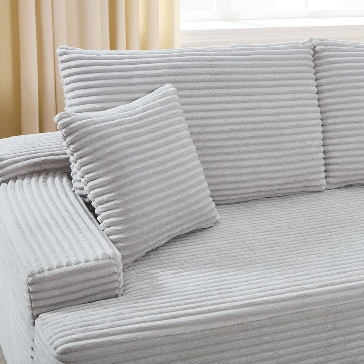 Sofa Coredo mit Cord Bezug & Dekokissen