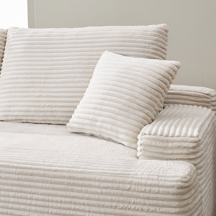 Sofa Coredo mit Cord Bezug & Dekokissen